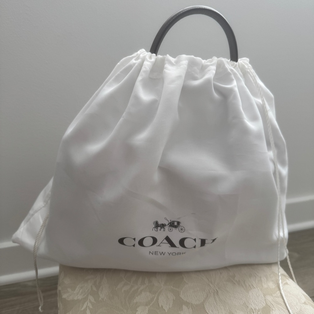 Coach Metallic Grey Leather Handbag - Picture 12 of 13